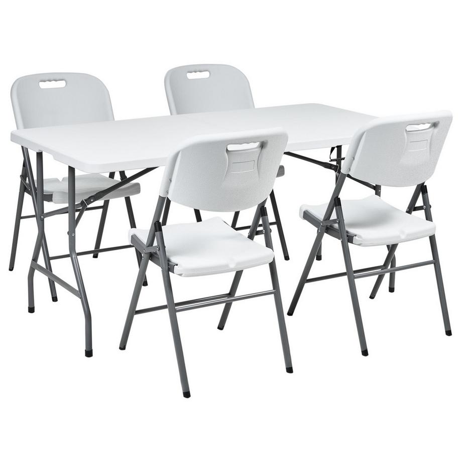 Beliani Ensemble de salle à manger d'extérieur pour 4 personnes avec table de 152 cm en Matière synthétique Moderne CUGNOLI  