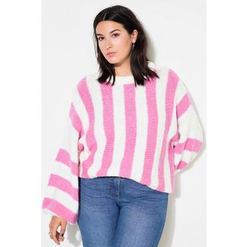 Pull oversize, rayures verticales