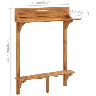 VidaXL Table de bar bois  