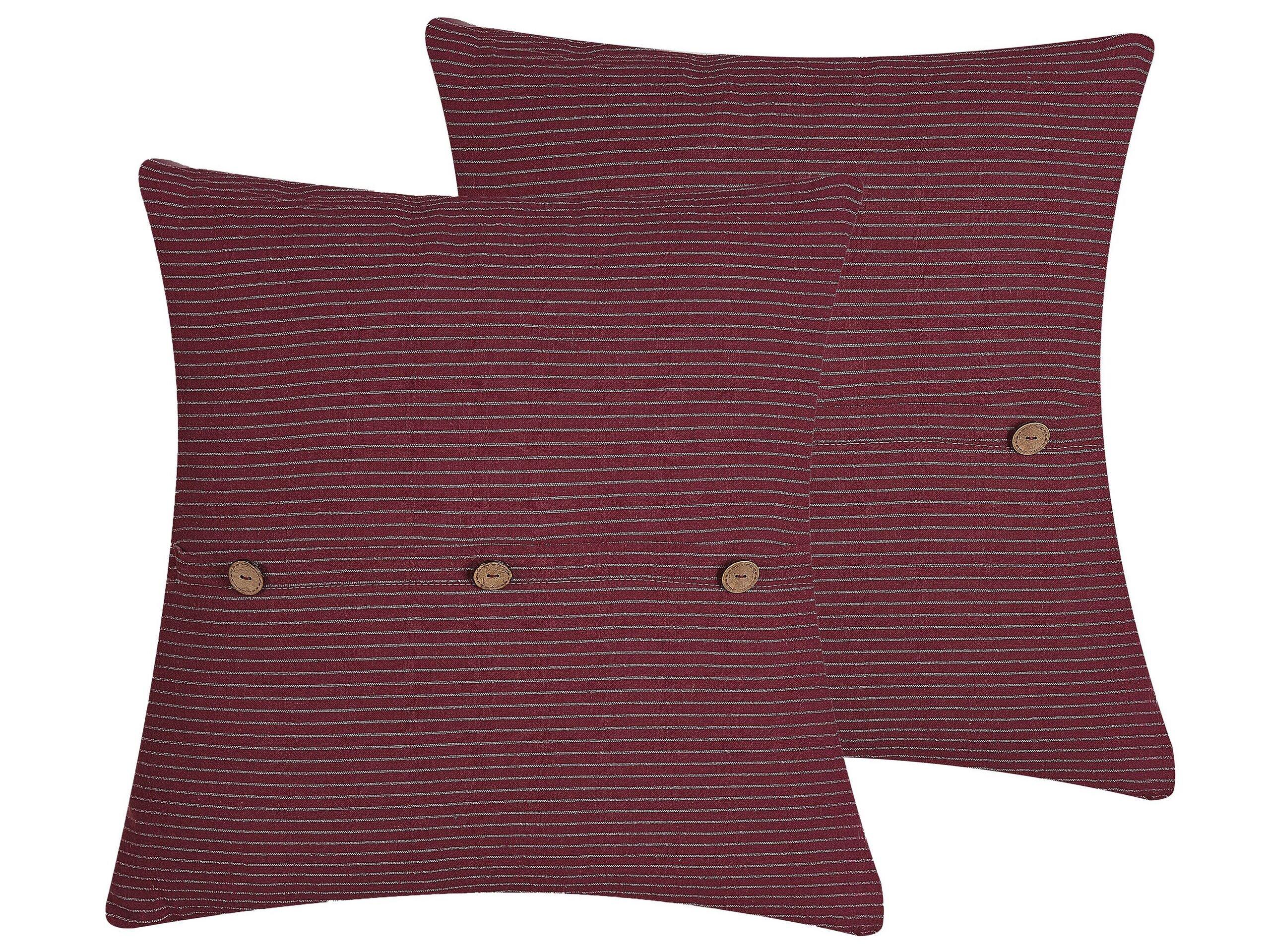 Beliani Lot de 2 coussins décoratifs en Polyester Glamour CAMPANULA  