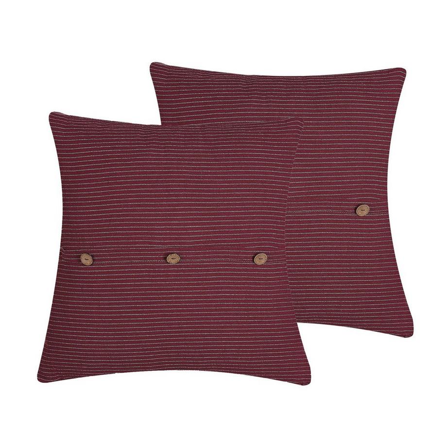 Beliani Set di 2 cuscini en Cotone Glamour CAMPANULA  