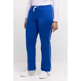 Ulla Popken  Pantaloni sportivi con spacchetto, pistagna, cintura elastica e cordino 