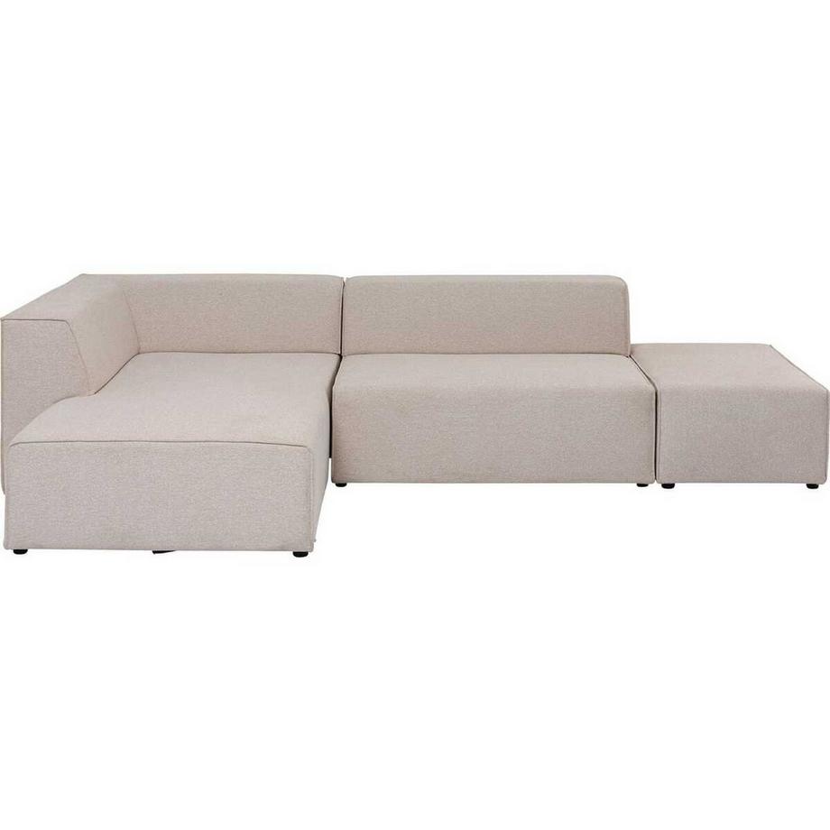 KARE Design Ecksofa Infinity Ottomane Creme Links  