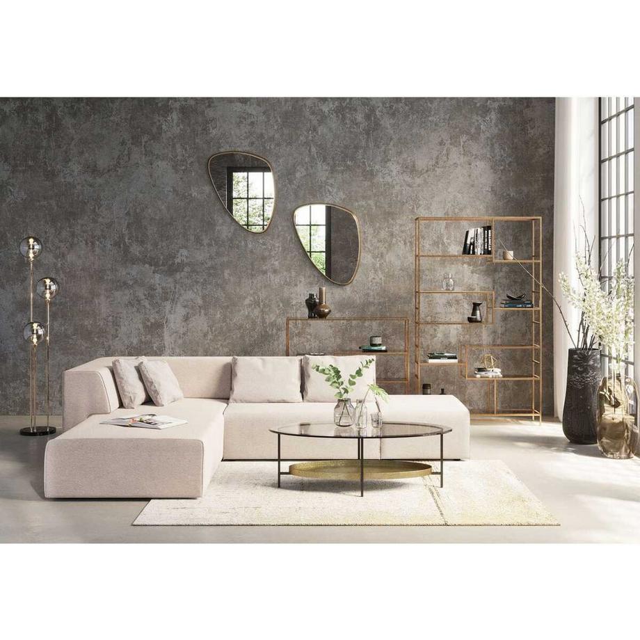 KARE Design Ecksofa Infinity Ottomane Creme Links  