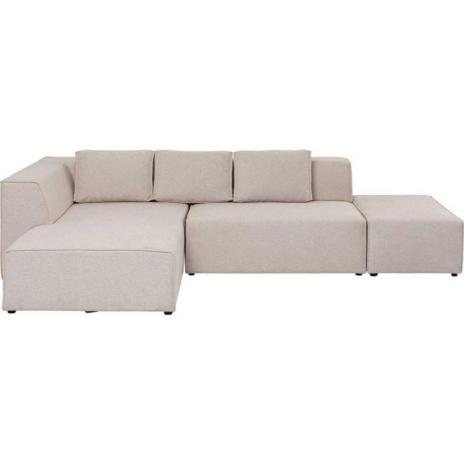 KARE Design Ecksofa Infinity Ottomane Creme Links  