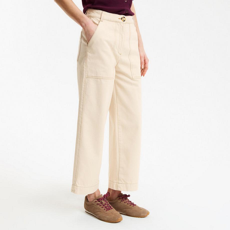 Weite 7/8-Jeans im Workwear-Stil