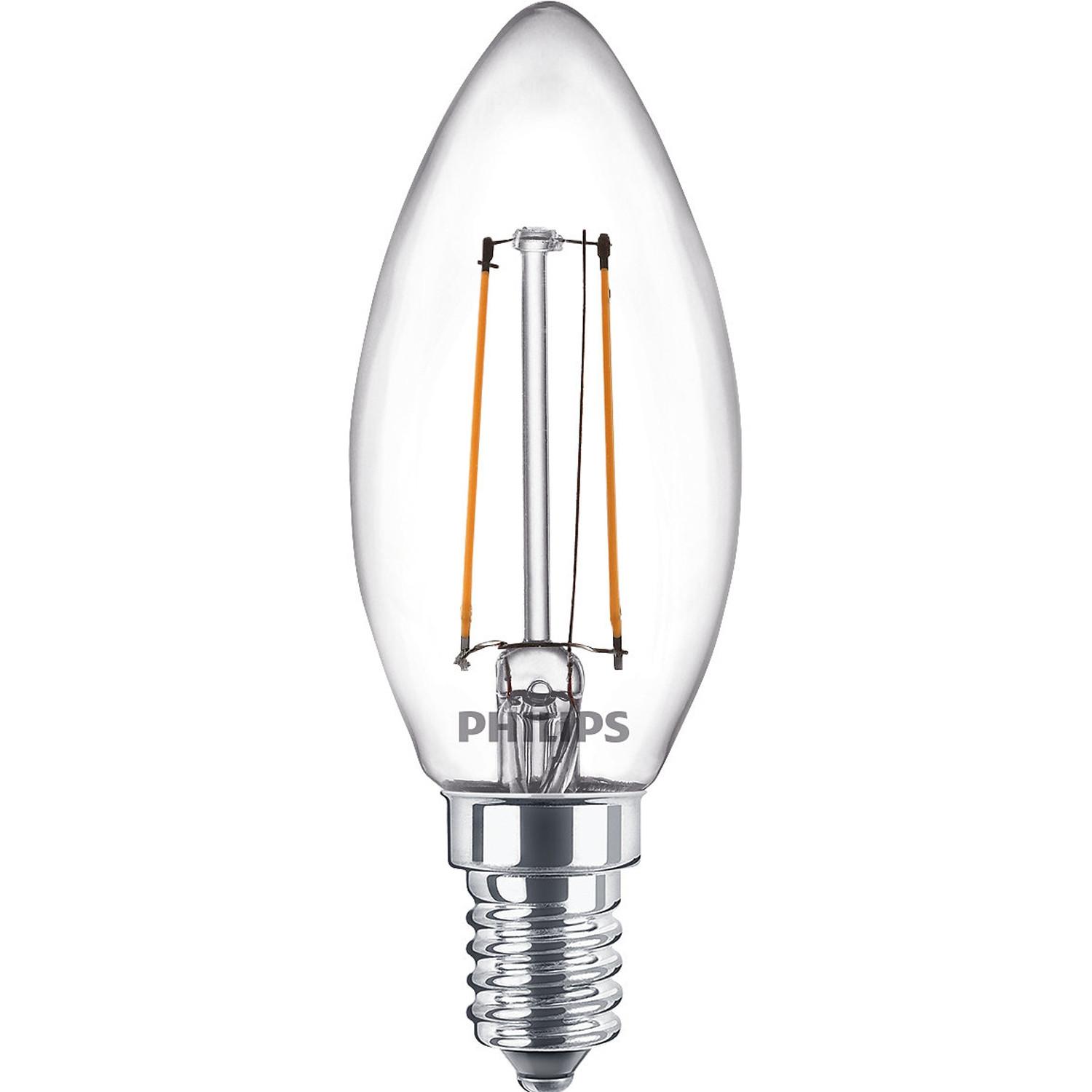 PHILIPS 2er-Pack LED E14 Crown 2W (25W) Klar 250lm  