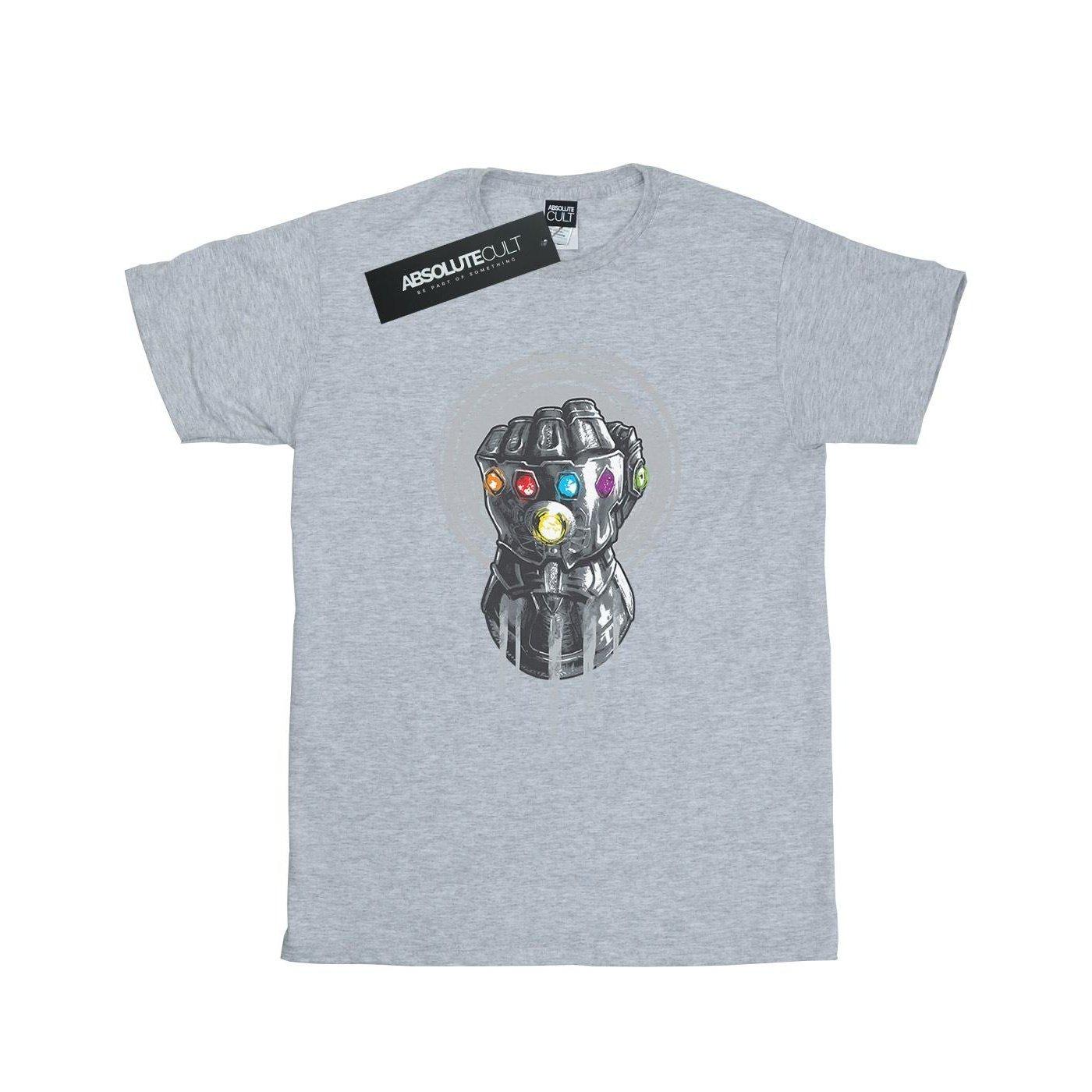 Image of Avengers Infinity War Power Fist Tshirt Damen Grau 3XL