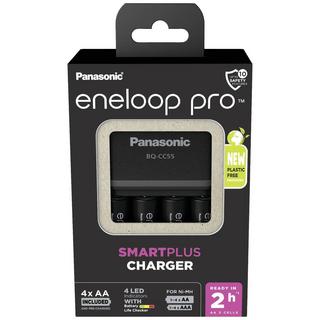 Panasonic  Steckerladegerät BQ-CC55 inkl. 4 eneloop pro Akkus 