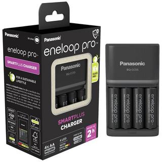 Panasonic  Chargeur enfichable BQ-CC55 avec 4 accus eneloop pro 