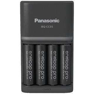 Panasonic  Chargeur enfichable BQ-CC55 avec 4 accus eneloop pro 