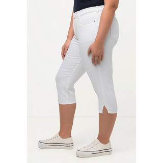 Ulla Popken  Capri Jeans Sarah, schmale 5-Pocket-Form, Saumschlitz 