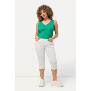 Ulla Popken  Capri Jeans Sarah, schmale 5-Pocket-Form, Saumschlitz 