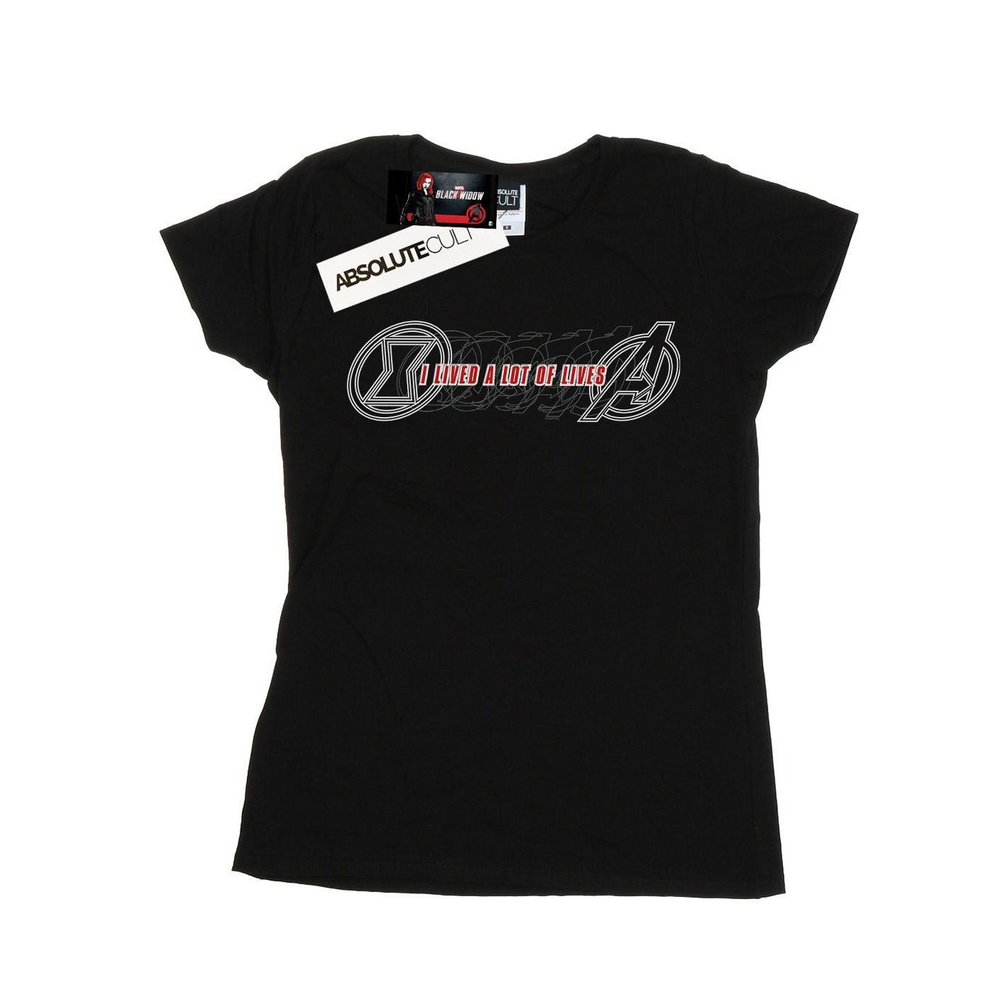 Image of Black Widow Movie Lots Of Lives Tshirt Damen Schwarz XXL