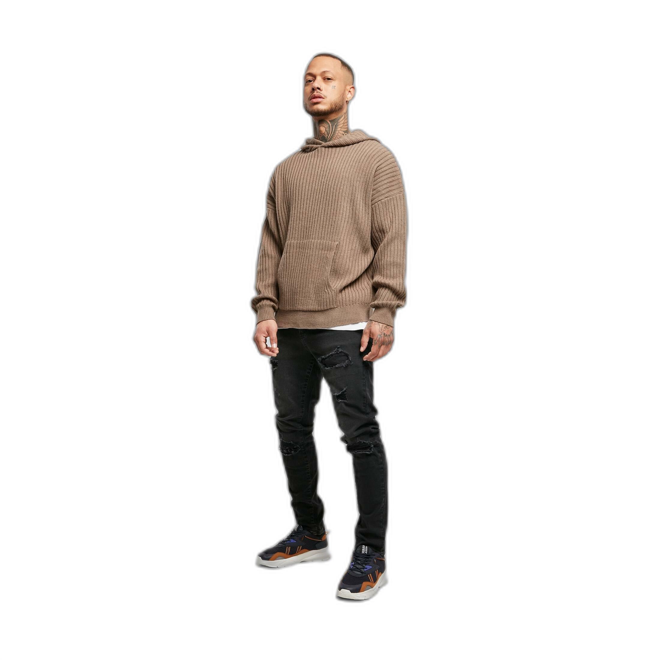 URBAN CLASSICS  getrickter kapuzenpullover urban claic 