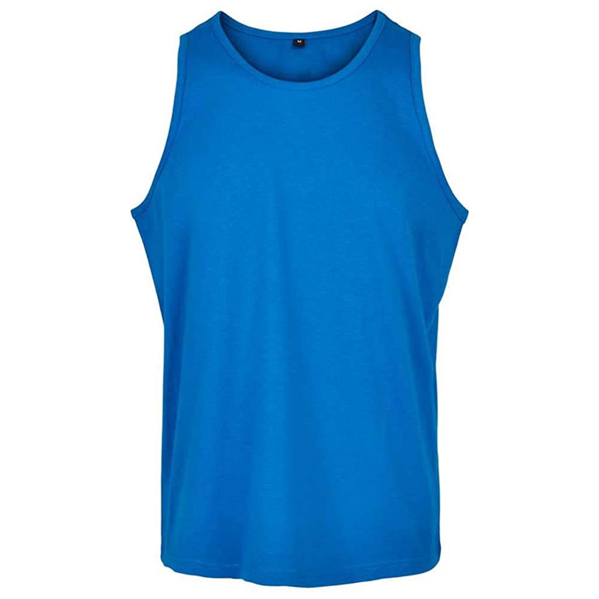 Image of Basic Ärmelloses Oberteil Unisex Blau 4XL
