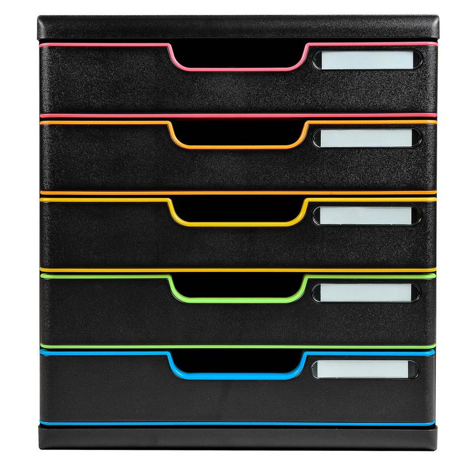 Exacompta Module de classement Modulo Black Office 5 tiroirs fermés  