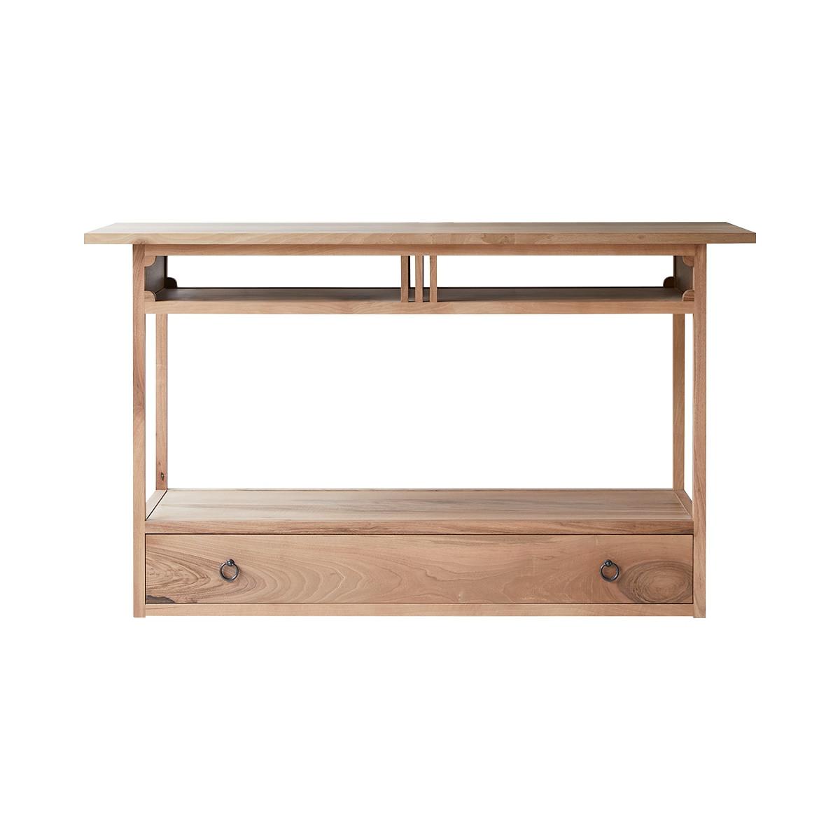 Image of Konsole aus französischem Nussbaum massiv mit 1 Schublade Clovis Konsole aus französischem Nussbaum massiv mit 1 Schublade Clovis