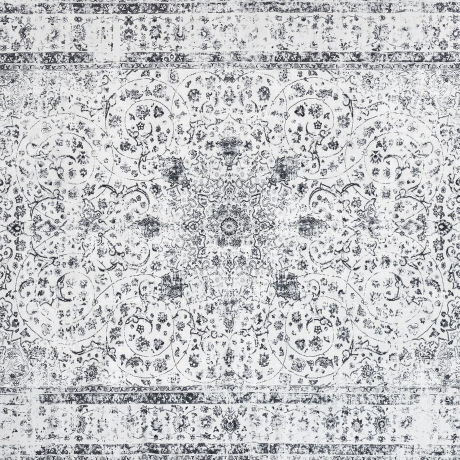 Tectake Tapis design vintage à poils courts ALIYA en laine synthétique et feutre  