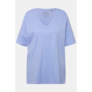 Ulla Popken  T-shirt dalle linee morbide con scollo a V e mezze maniche 