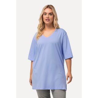 Ulla Popken  T-shirt dalle linee morbide con scollo a V e mezze maniche 