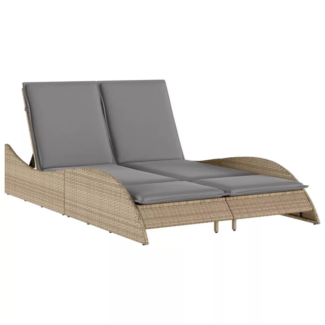 VidaXL - Sonnenliege poly-rattan, One Size, Beige