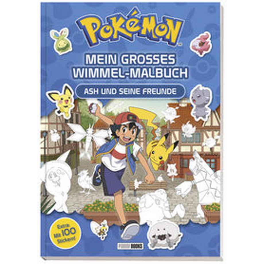 Panini  Pokémon: Mein großes Wimmel-Malbuch - Ash und seine Freunde 