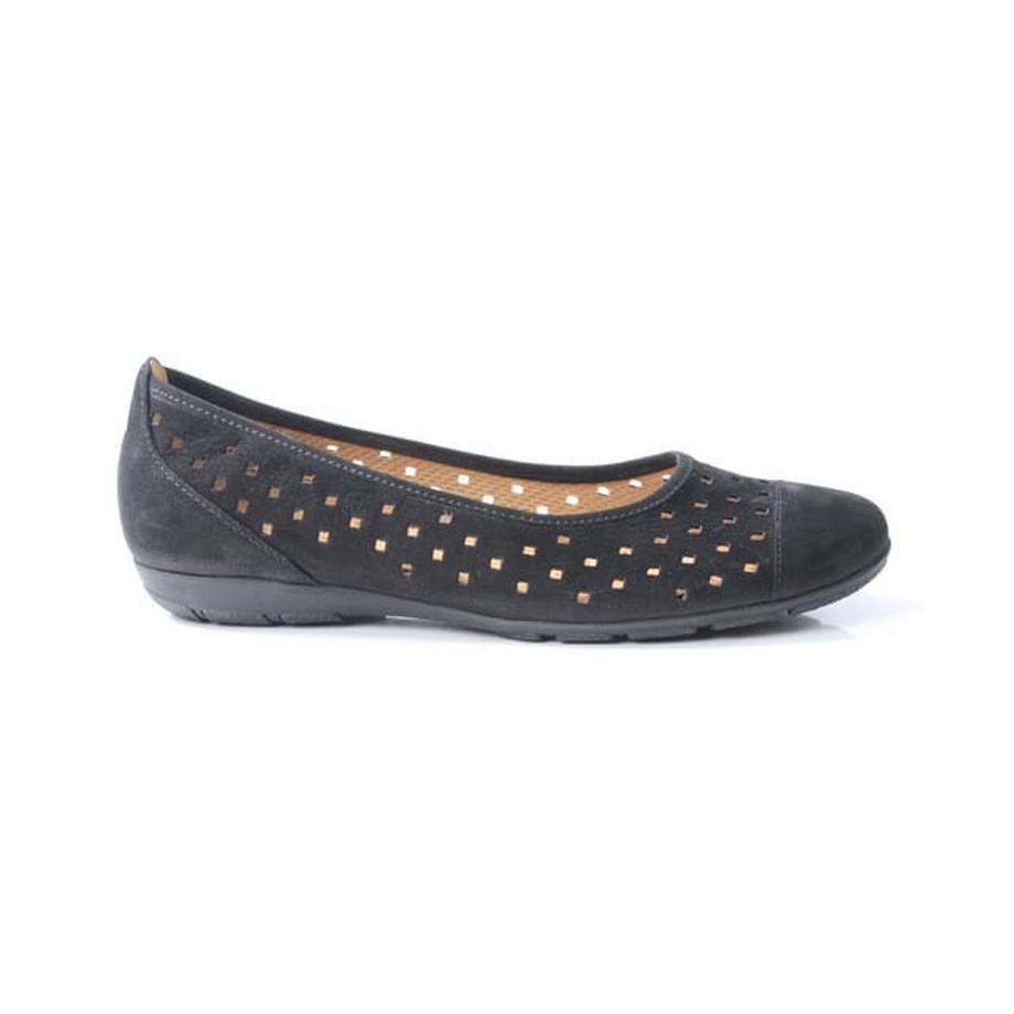 Gabor Hovercraft Perforierte Samtleder Ballerinas  