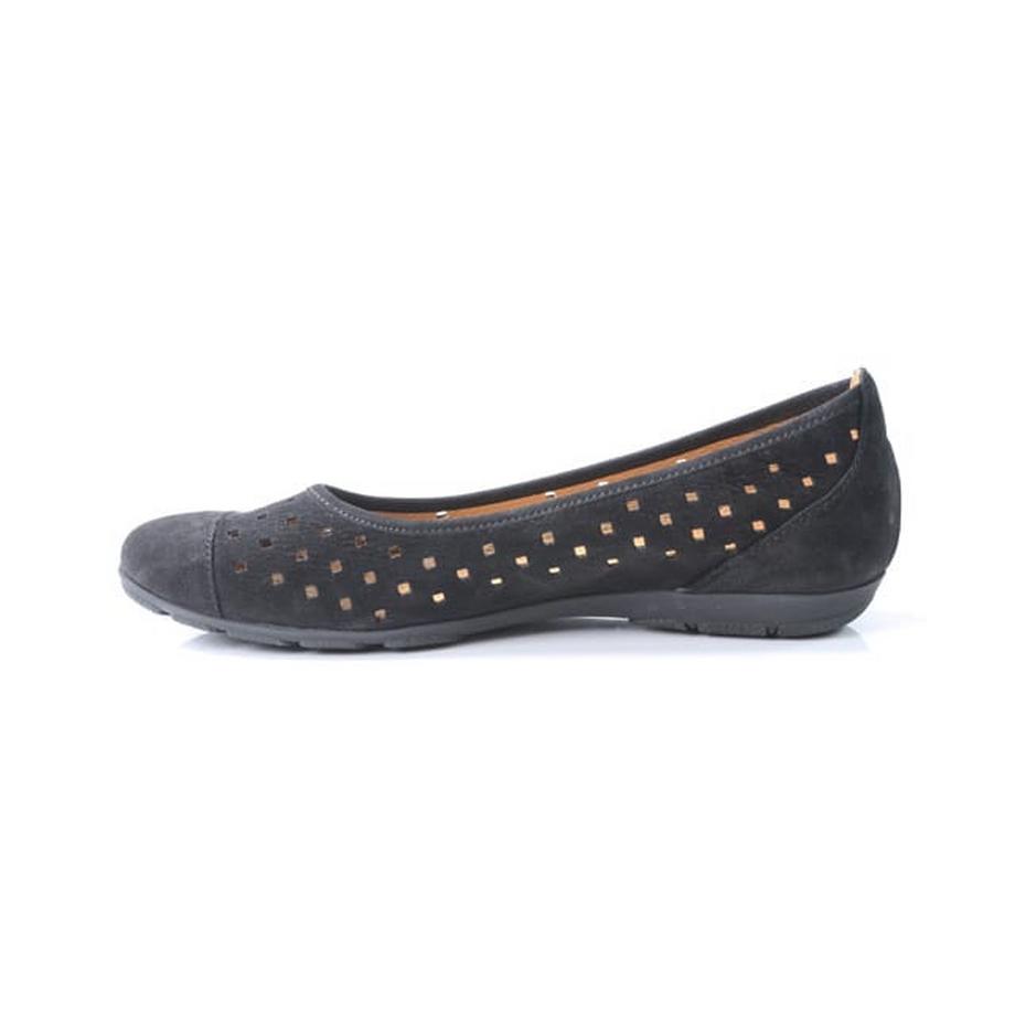 Gabor Hovercraft Perforierte Samtleder Ballerinas  
