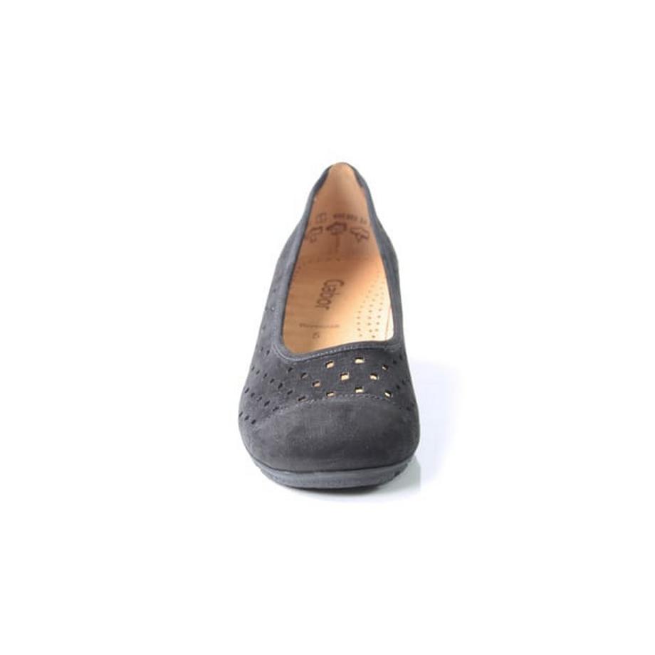 Gabor Hovercraft Perforierte Samtleder Ballerinas  