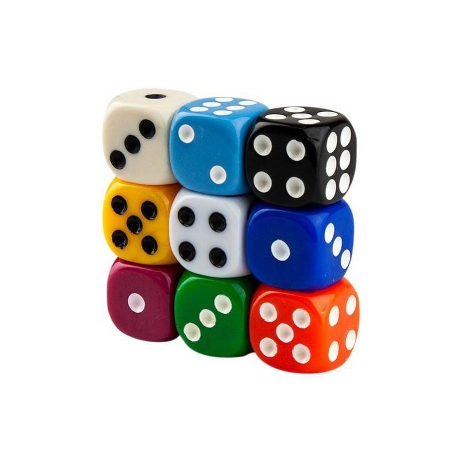 Gameloot  Dadi a 6 facce, 100 pz - Multicolore 