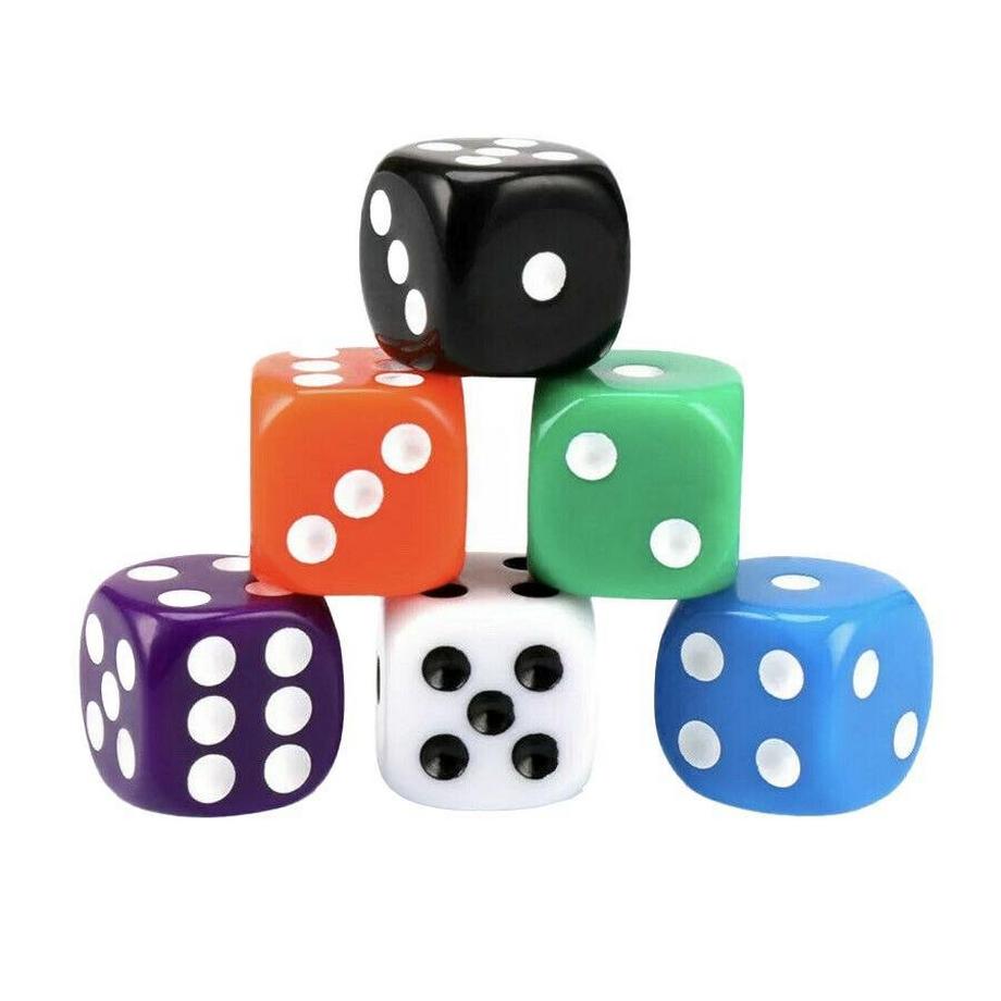 Gameloot  Dadi a 6 facce, 100 pz - Multicolore 