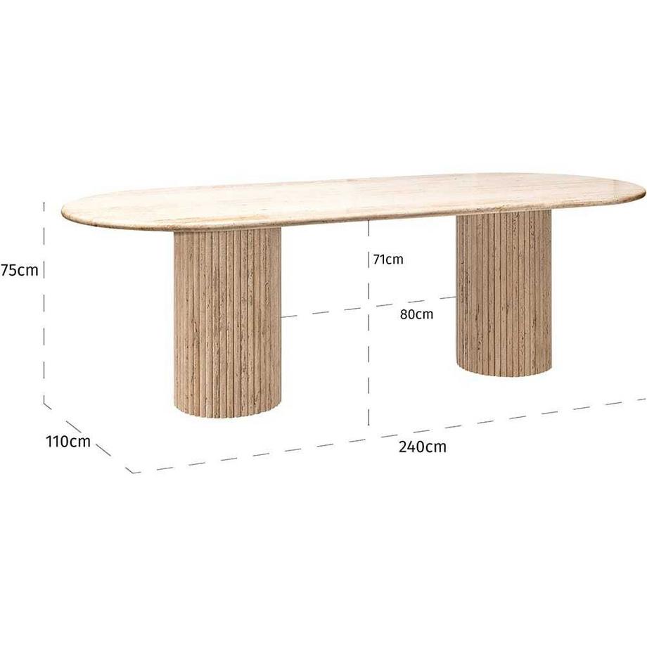 mutoni Esstisch Cantera oval 240x100  