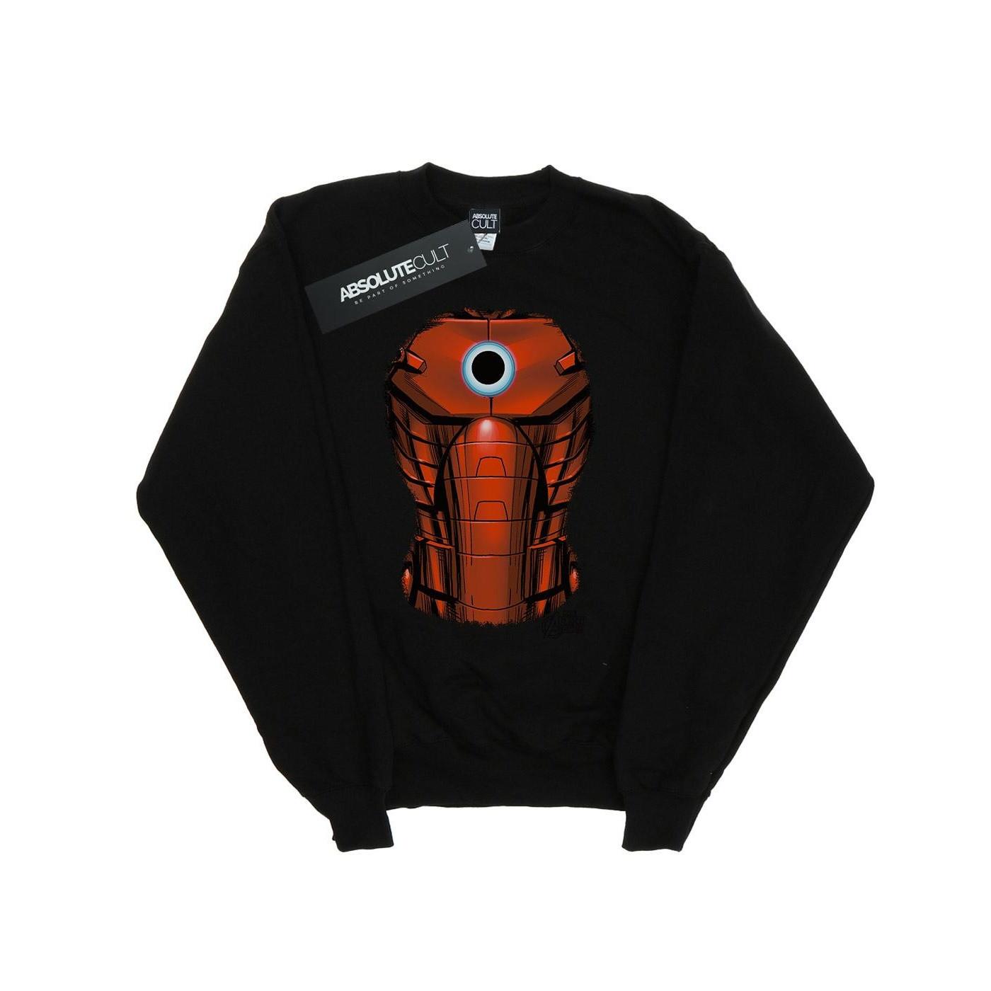 Image of Iron Man Chest Burst Sweatshirt Unisex Schwarz 140/146