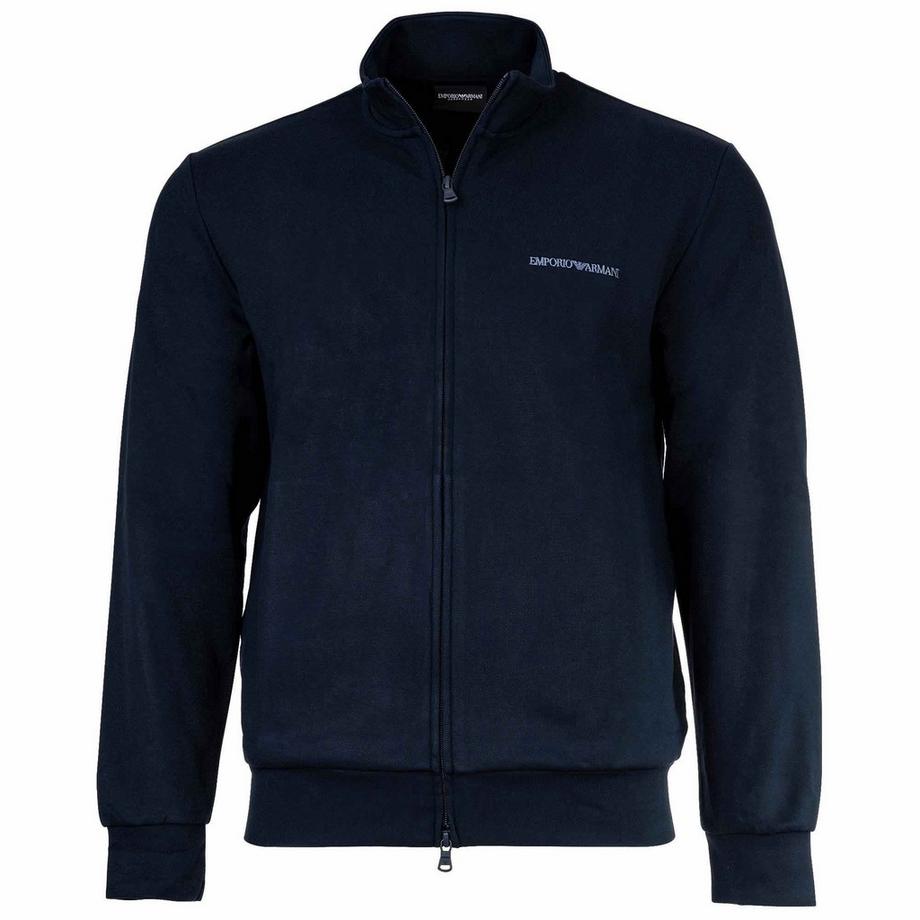EMPORIO ARMANI Iconic Piquet Coupe Confort Veste de Sweat  
