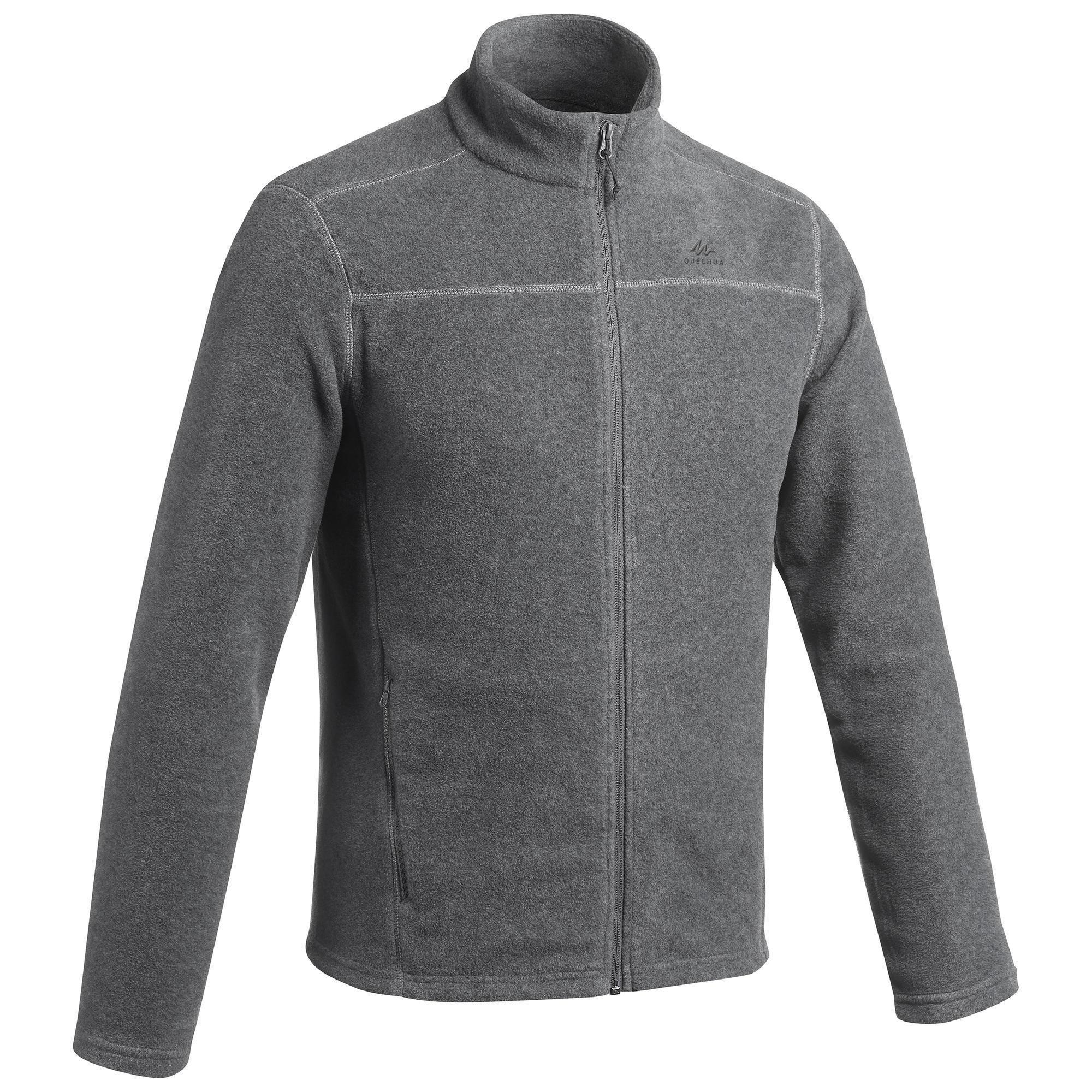 Image of QUECHUA Fleecejacke Bergwandern MH120 Herren grau - S