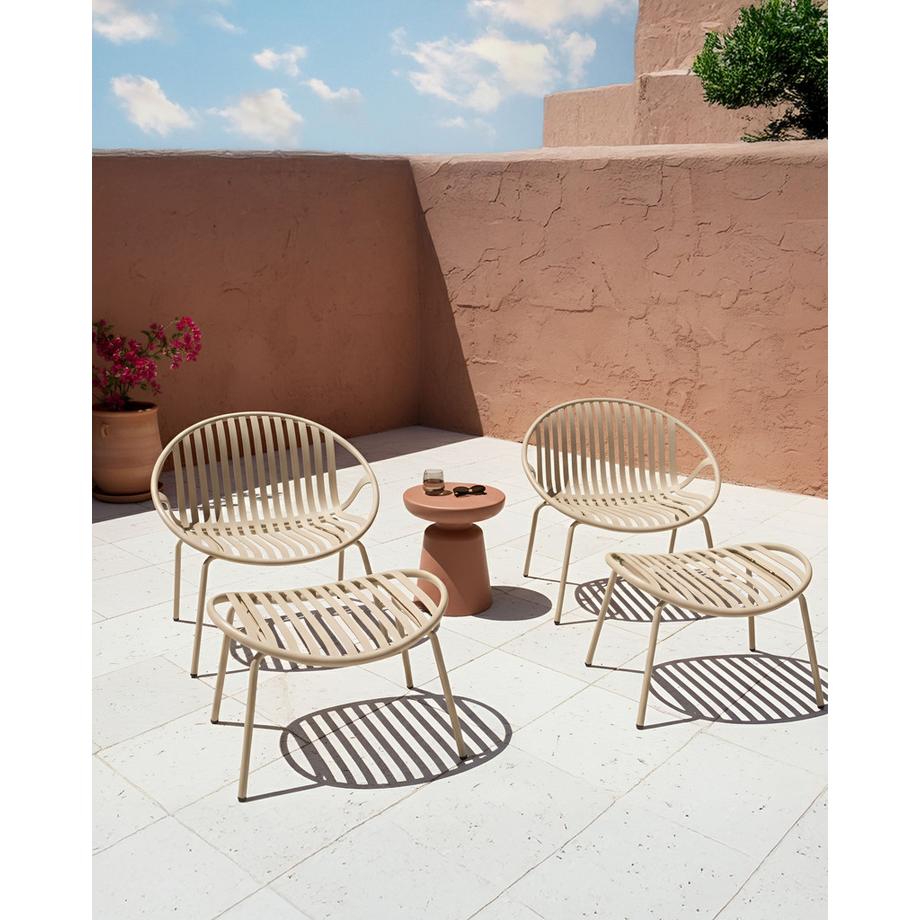 Beliani Gartenstuhl 2er Set aus Kunststoff  CASPERIA  