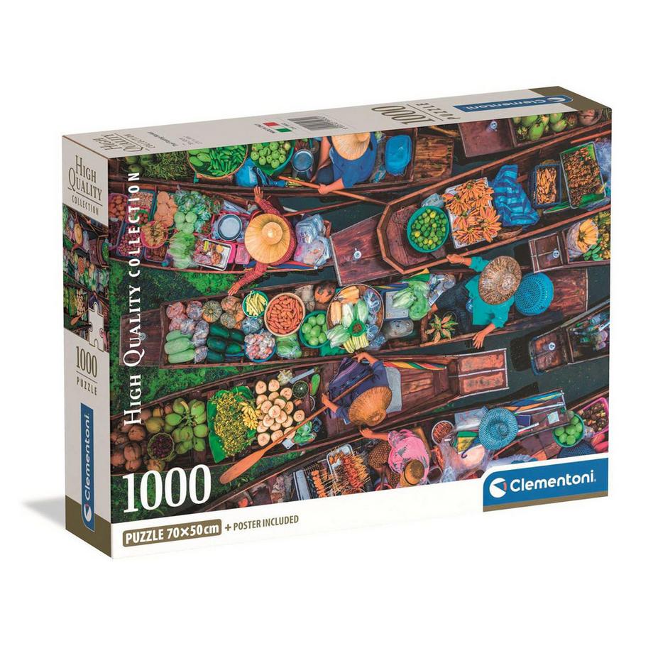 Puzzle Thailändischer Schwimmender Markt (1000Teile)