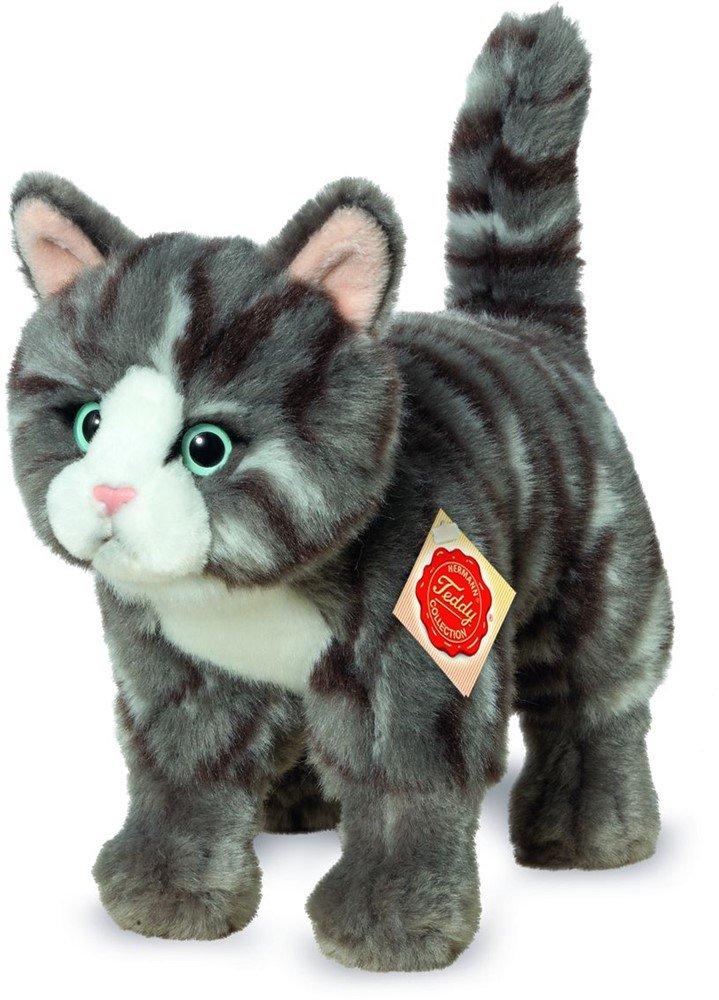 Hermann Teddy  Teddy Hermann 91822 Katze 20 cm, Kuscheltier, Plüschtier,  getigert 