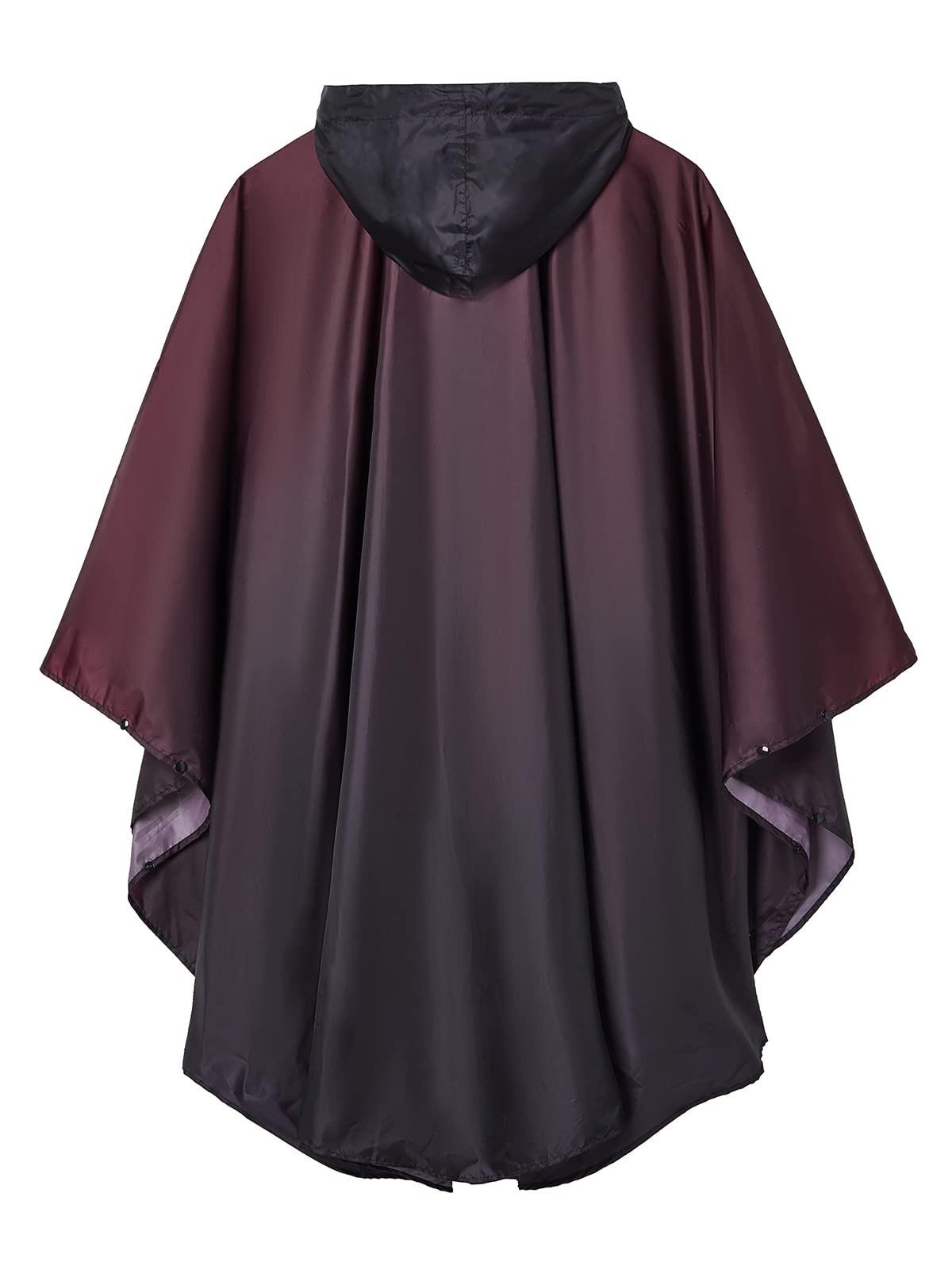 Alopini Mantella Antipioggia con Cappuccio Cerniera Riutilizzabile  