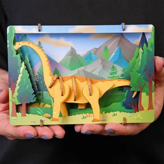Escape Welt  Brontosaure - Modèle 3D en bois 
