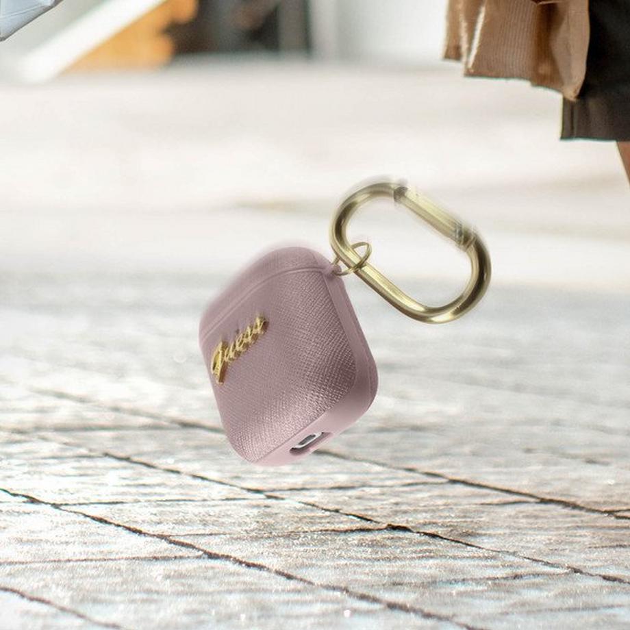 GUESS  Guess Saffiano Hülle AirPods Rosegold 