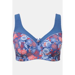 Ulla Popken  Reggiseno sostenitivo senza ferretto con fiori e coppa C-F 