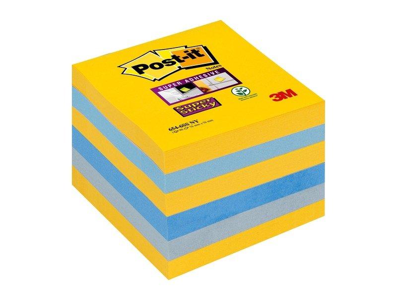 Image of POST-IT Super Sticky Notes 76x76mm 654-6SS-NY New York 4 Farben 6 x 90 Blatt POST-IT Super Sticky Notes 76x76mm 654-6SS-NY New York 4 Farben 6 x 90 Blatt