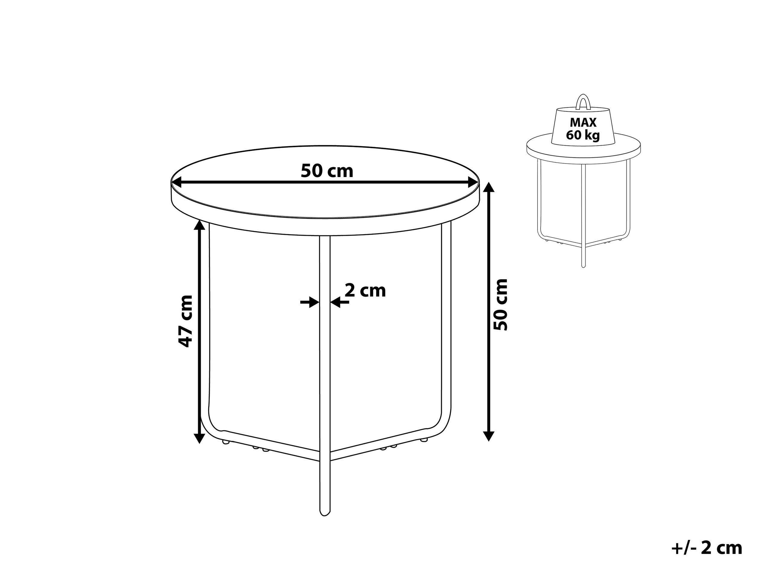 Beliani Table d'appoint en MDF Moderne MELODY  