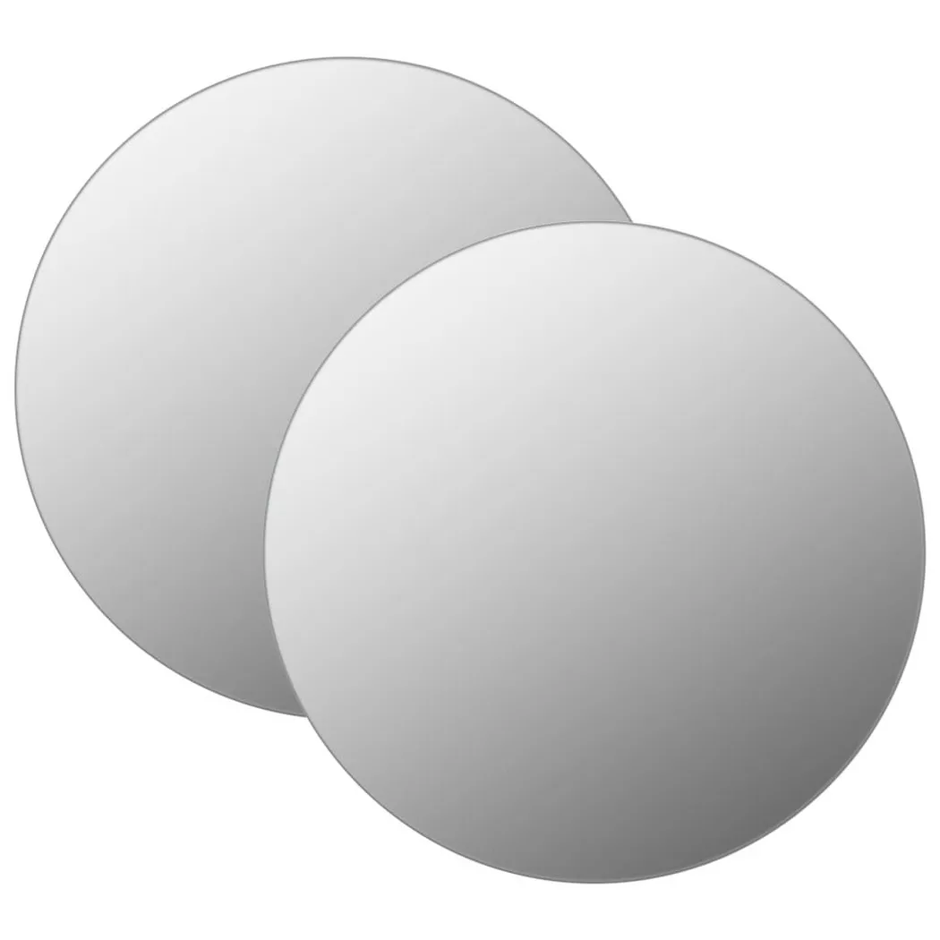 Miroirs muraux 2 pcs 50 cm Rond Verre vidaXL