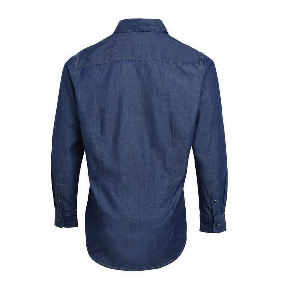 PREMIER Camicia Denim Cuciture a Contrasto  