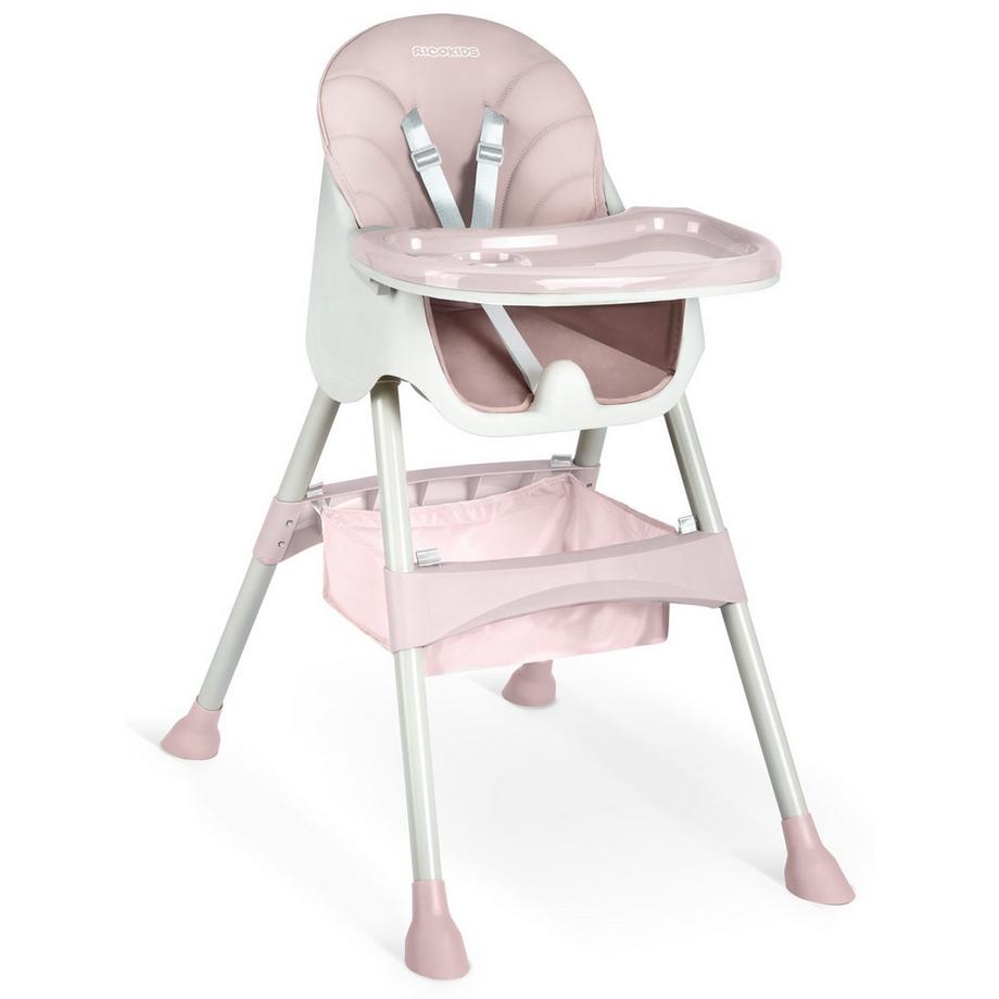 B2X  Chaise de salle à manger rose avec table pour bébé - Milo 