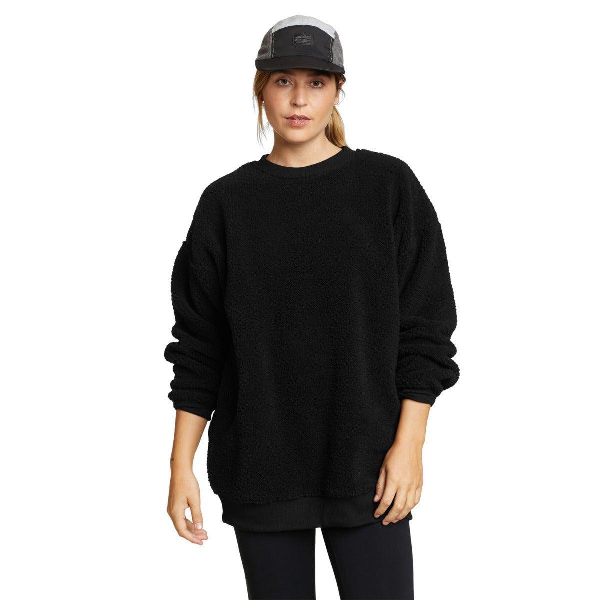 Image of We Wander Fleeceoberteil Unisex Schwarz L