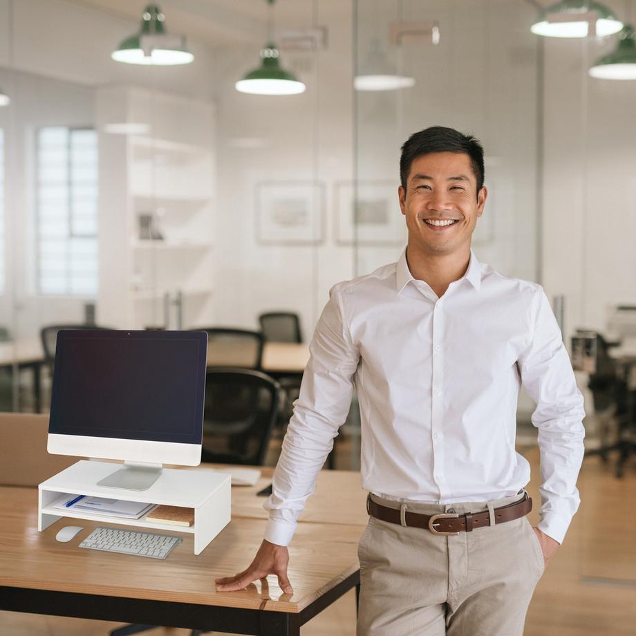 B2X  Monitorständer mit zusätzlicher Ablage 